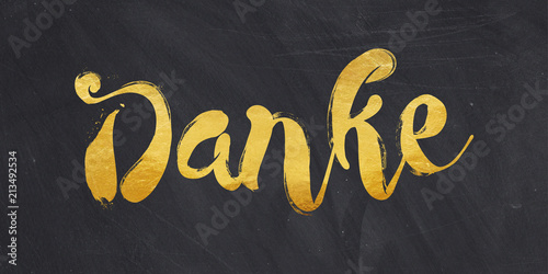 Danke - Auf einer Schiefertafel