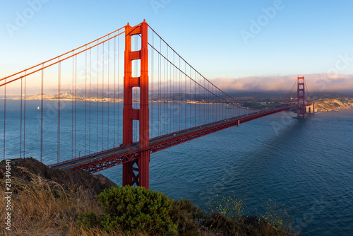 Fototapeta Naklejka Na Ścianę i Meble -  Golden Gate Bridge from Battery Spencer in San Francisco, California, USA