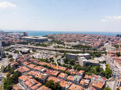 Photography Istanbul, Turkey - February 23, 2018: Aerial Drone View of Kadikoy / Istanbul