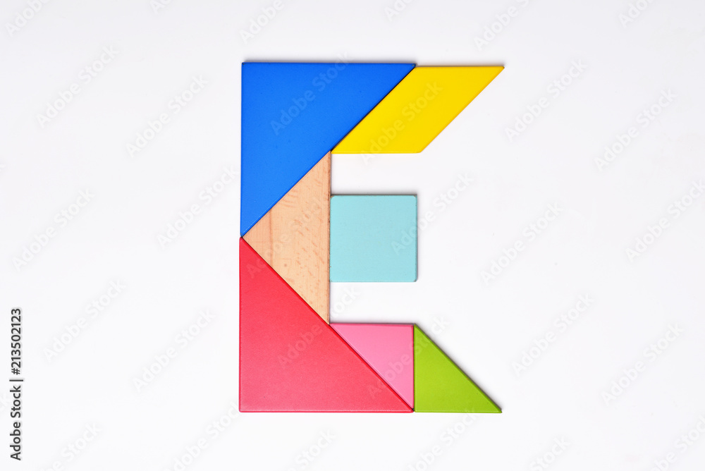 English alphabet color mosaic English alphabet color mosaic