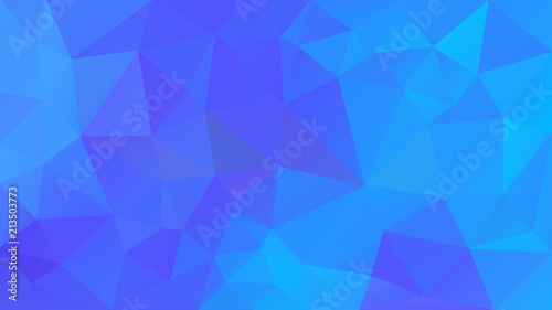 vector abstract irregular polygonal background - triangle low poly pattern - neon blue color