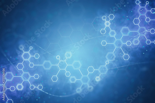 abstract DNA molecules background photo