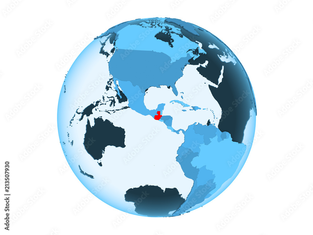 Guatemala on blue globe isolated Guatemala on blue globe isolated