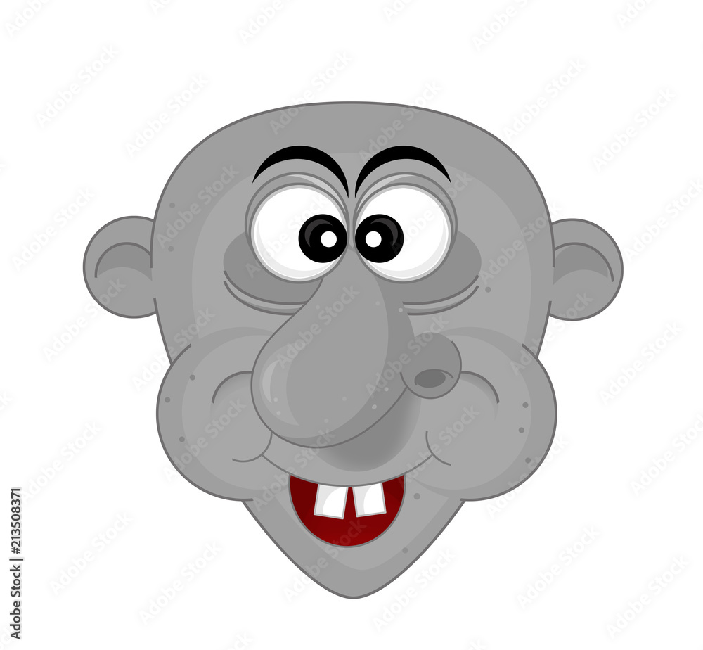 cartoon scene with face expression on white background - illustration for children cartoon scene with face expression on white background - illustration for children