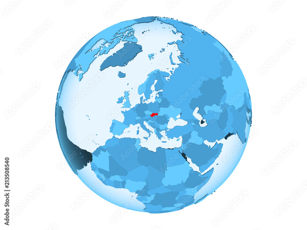 Slovakia on blue globe isolated Slovakia on blue globe isolated