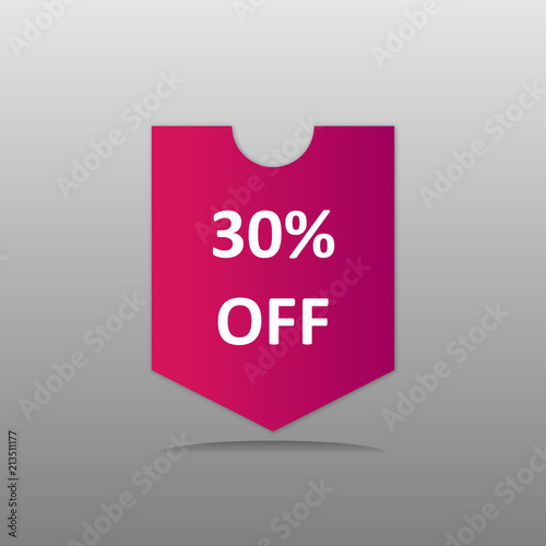 Limited Offer Mega Sale banner. Sale poster. Big sale, special offer, discounts, 30% off