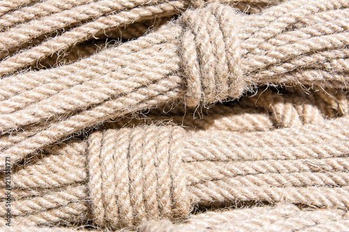 Obraz na płótnie Closeup of ropes w salonie