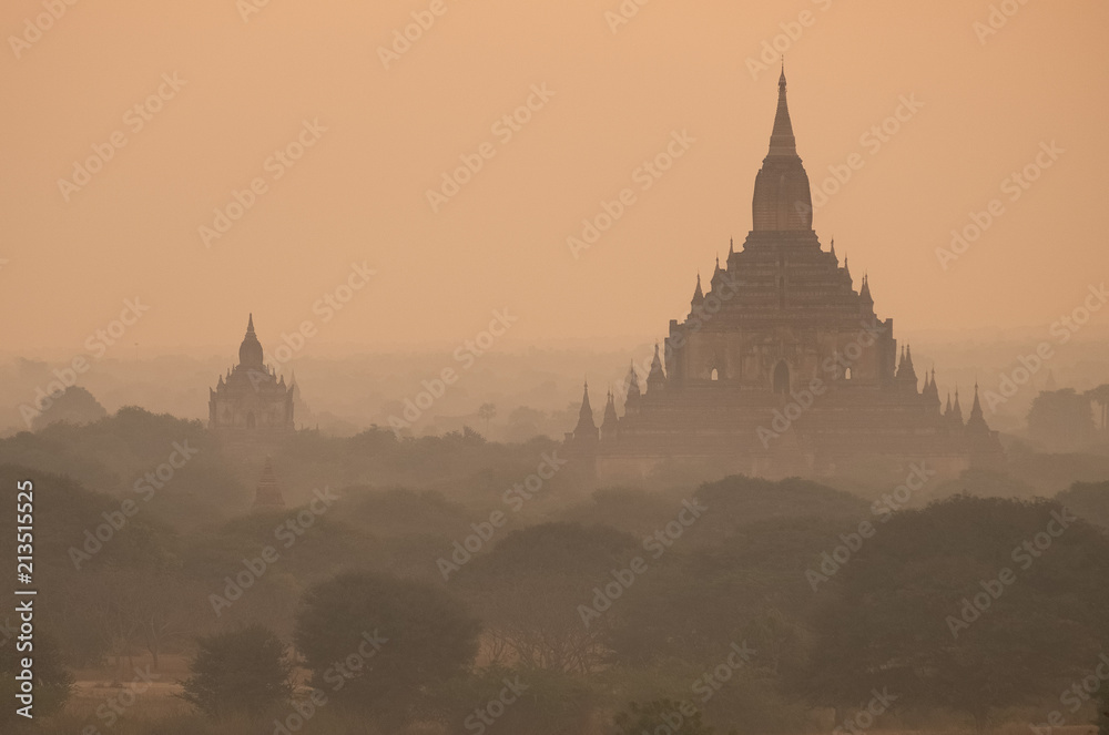 Bagan pagoda in the morning