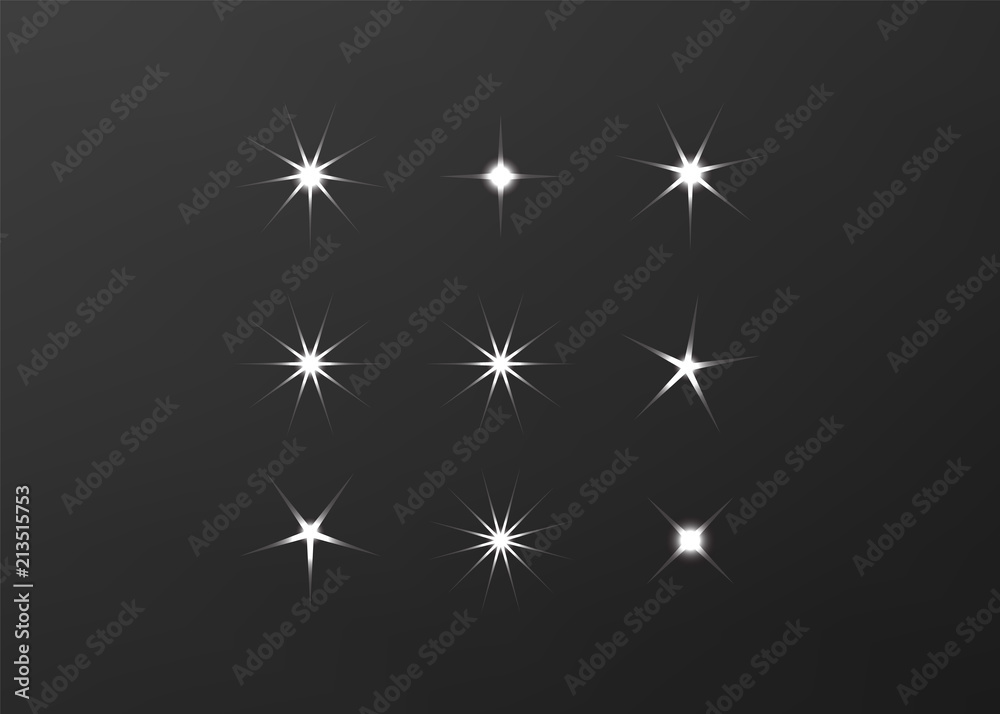 Obraz premium Bright firework, decoration twinkle, shiny flash. Sparkle lights vector