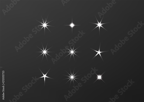 Bright firework, decoration twinkle, shiny flash. Sparkle lights vector