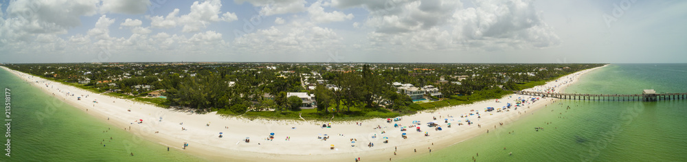 Obraz premium Aerial panorama Naples Beach Florida