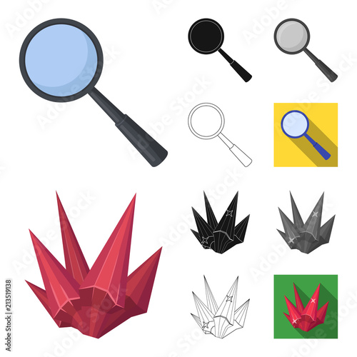 Precious Minerals cartoon,black,flat,monochrome,outline icons in set collection for design. Jeweler and Equipment vector symbol stock web illustration.