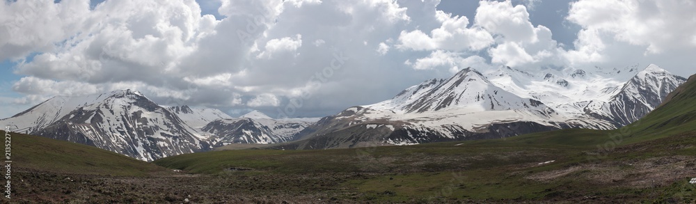 panorama of mountain peaks
