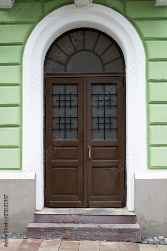 Photo of antique vintage old style wooden door