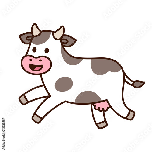 Cute cartoon cow