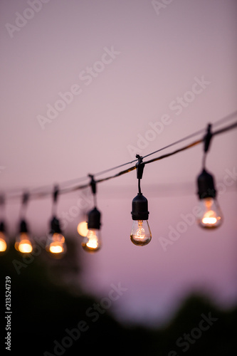 String Lights, Purple Sunset