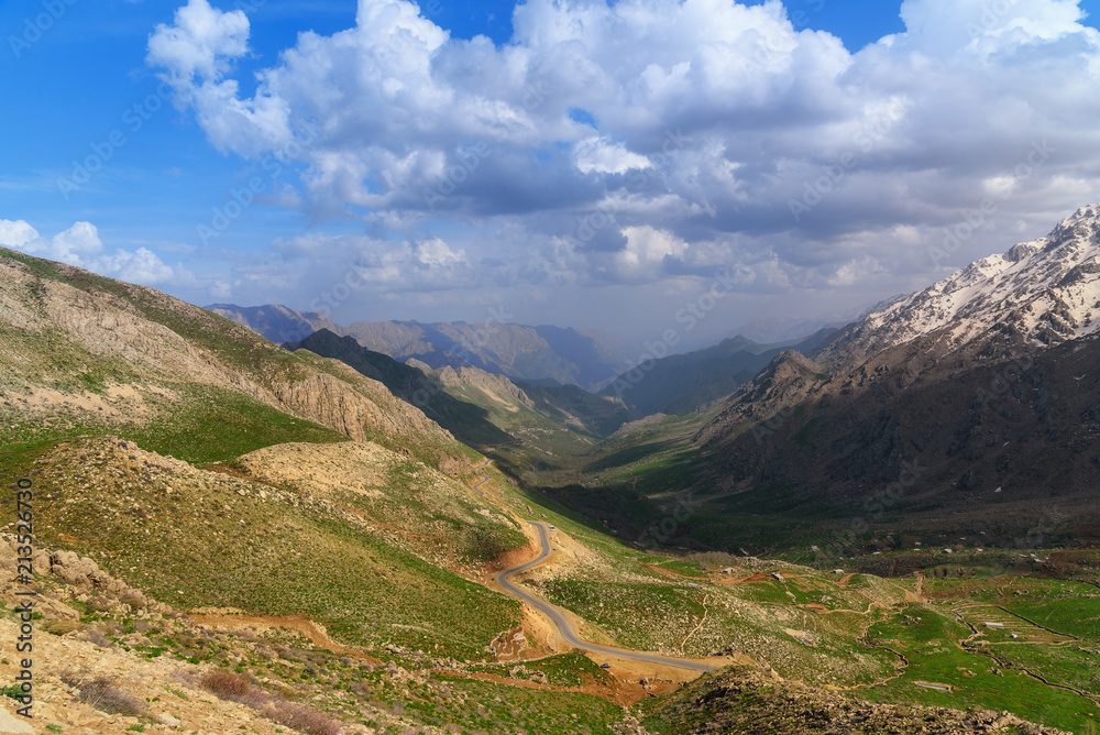 Fototapeta premium Howraman Valley in Zagros Mountain. Kurdistan Province, Iran.
