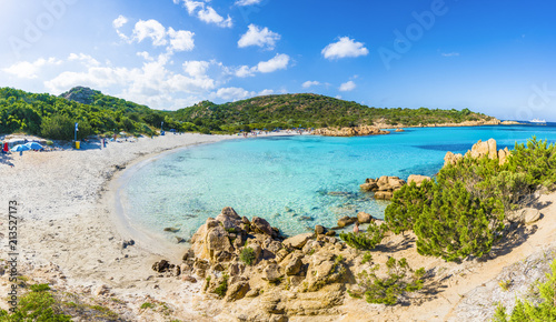 Spiaggia del Principe  amazing beach of Emerald coast  east Sardinia island  Italy