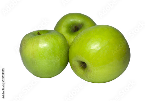green apple isolated on white background. food, healthy