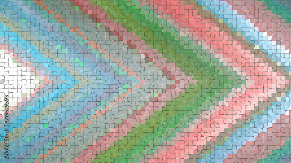3D mosaic rendering based on an abstract angular composition consisting of panels and lines 3D mosaic rendering based on an abstract angular composition consisting of panels and lines