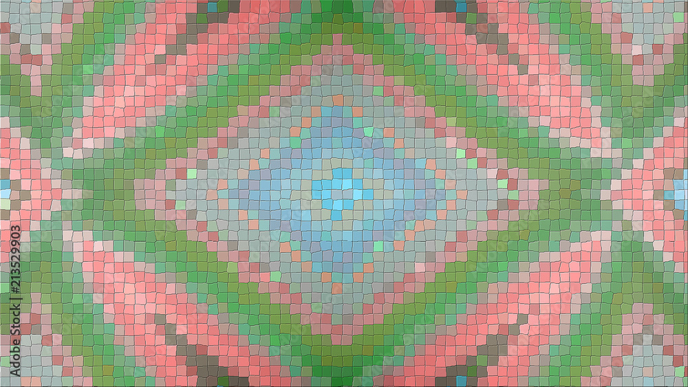 3d rendering of an abstract picture from a mosaic. Bright composition of symmetrical patterns 3d rendering of an abstract picture from a mosaic. Bright composition of symmetrical patterns