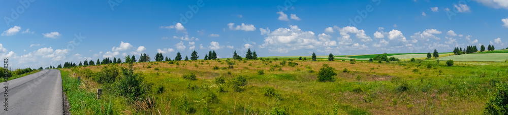 panorama beautiful view landscape field