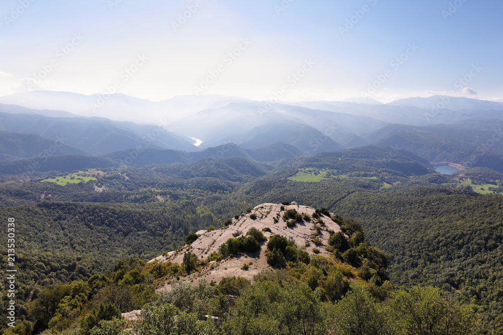 Panoramic view fromTavertet in Catalonia, Spain