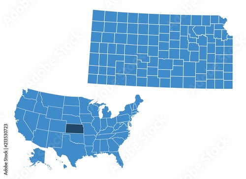 Map of Kansas state
