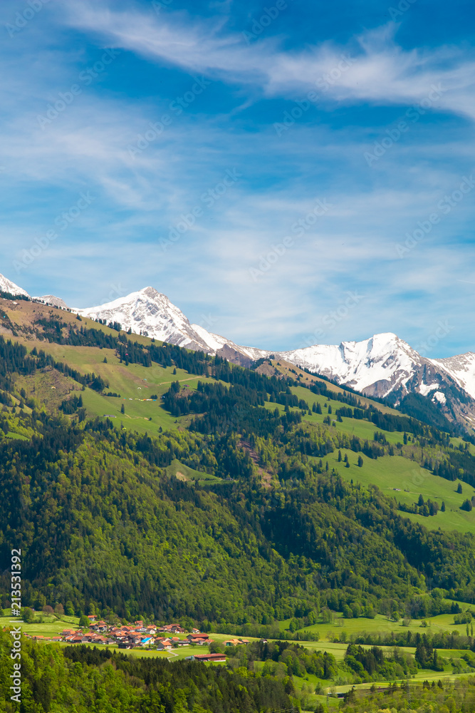 Beautiful Swiss Alps landscape. Switzerland, Europe.