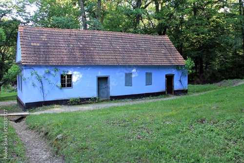 Beautiful blue traditional house © dianacoman