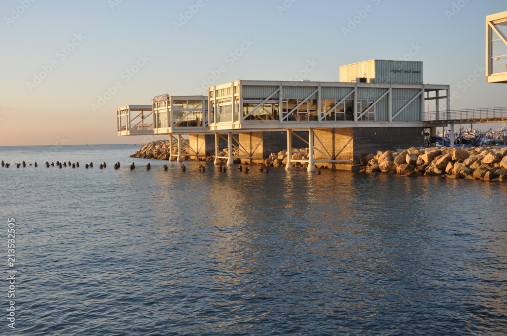 Naklejka premium The beautiful Limassol Molos in Cyprus