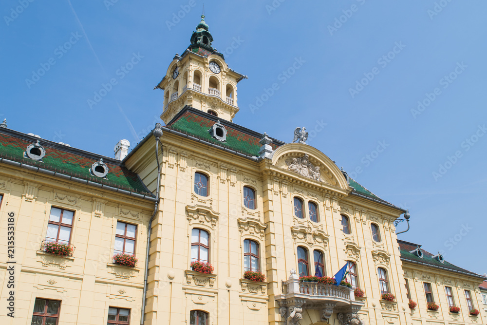Baroque architecture of the City Hall of Szeged, Hungary