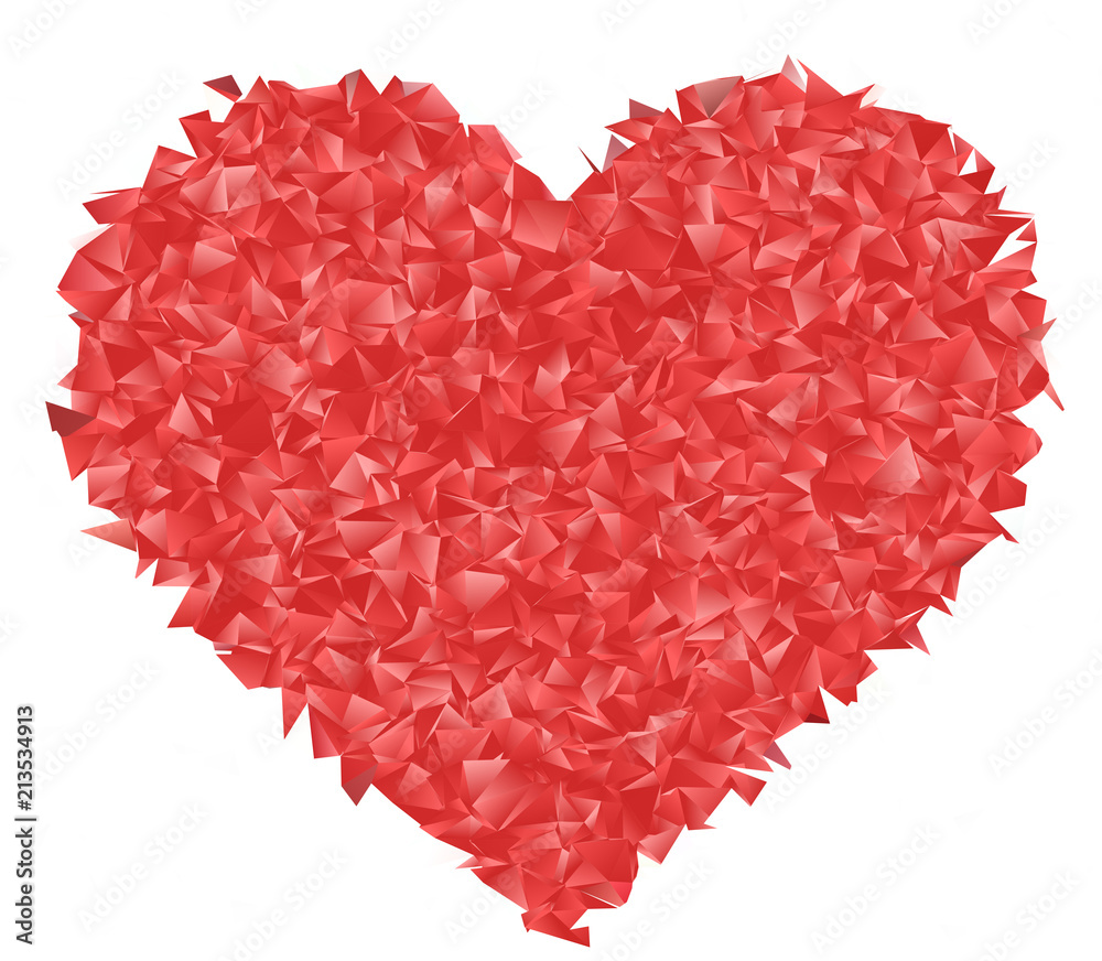 Heart in triangular design Heart in triangular design