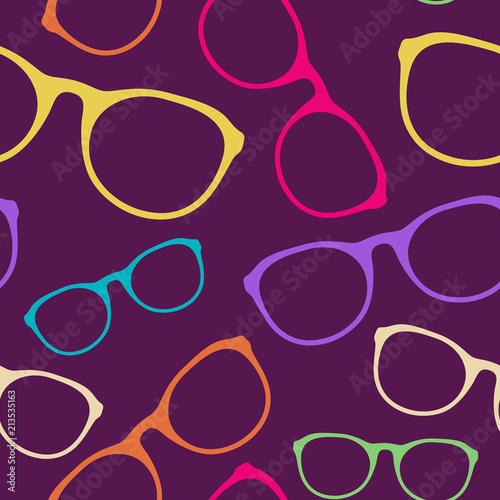 Glasses seamless pattern.