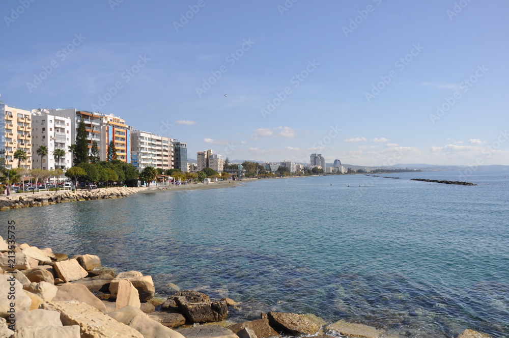 Fototapeta premium The beautiful Limassol Molos in Cyprus