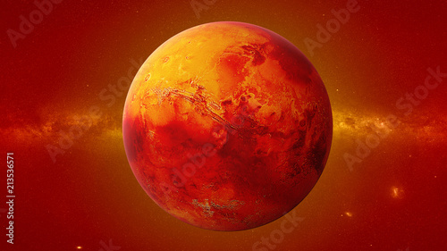 Fototapeta Naklejka Na Ścianę i Meble -  planet Mars, the forth planet from the Sun, planet in the Solar System 