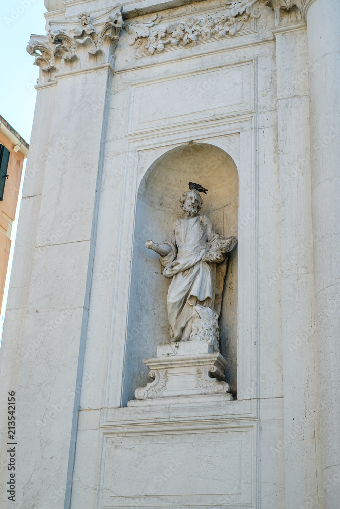facade of the church, saint sculpture monument 