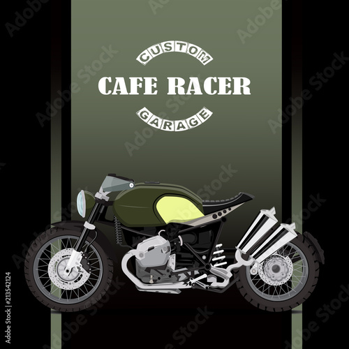 vintage motorcycle poster vector illustration