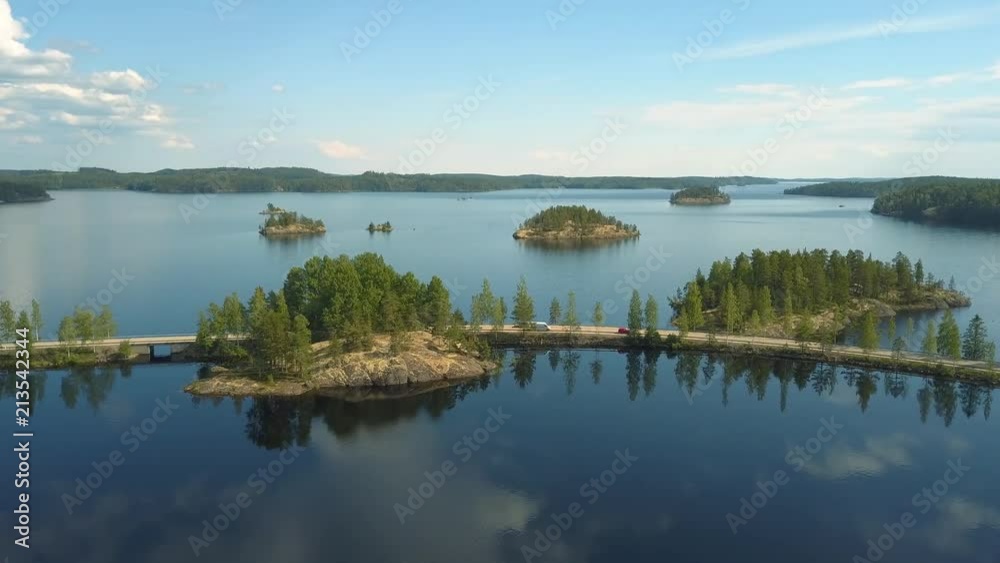 Wonderful landscape of Finland. Lake Lietvesi. Aerial view Wonderful landscape of Finland. Lake Lietvesi. Aerial view