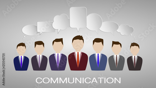 Vector  business icons with bubble speechWeb