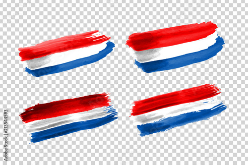 Vector realistic isolated paint on cheeks for football fans with Croatia flag coloring for photo decoration and covering on the transparent background. Concept of football championship.