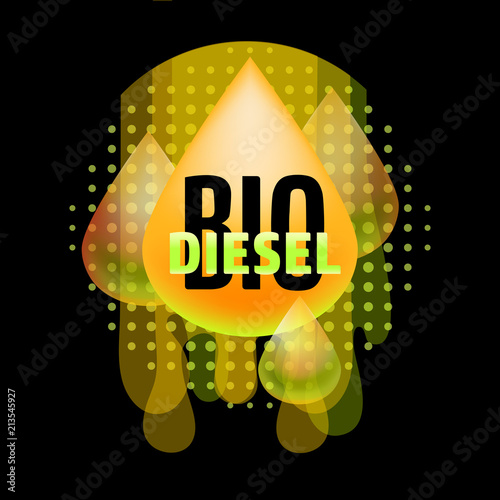 Biodiesel natural energy concept. Vector.