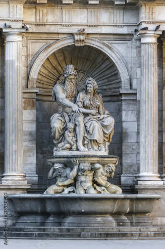 Neobarochny fountain Allegory of the Danube photo