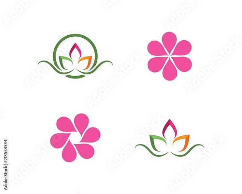  flowers design logo Template