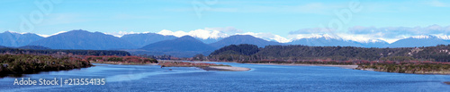 Hokitika on the West Coast of New Zealand, views to the southwest photo