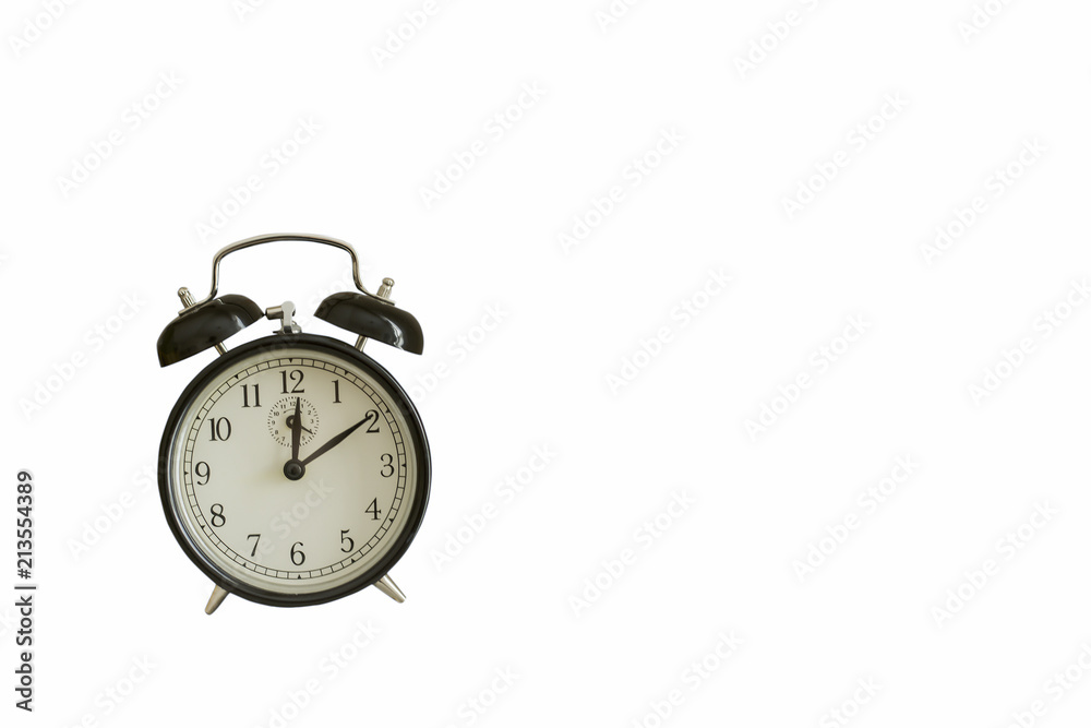 old fashioned alarm clock isolated on white background old fashioned alarm clock isolated on white background
