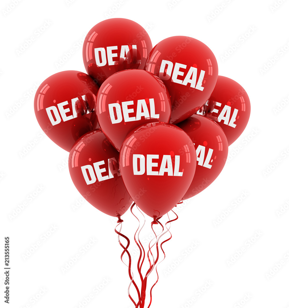 deal balloon concept 3d illustration deal balloon concept 3d illustration