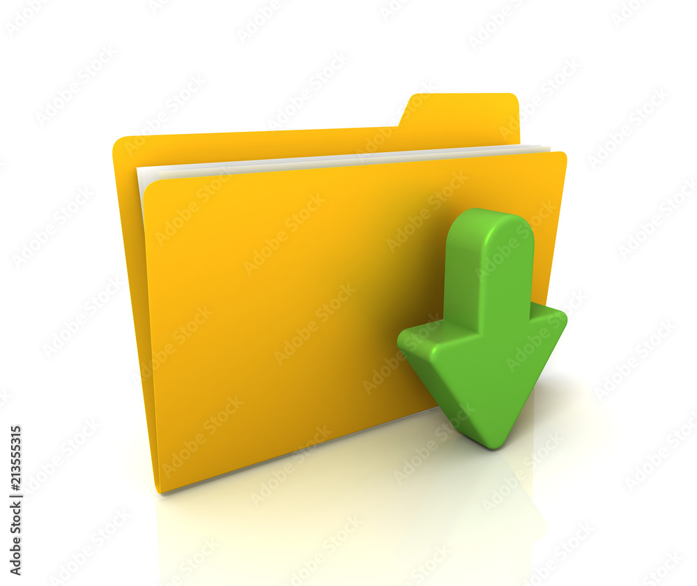 download file or folder icon concept 3d illustration download file or folder icon concept 3d illustration