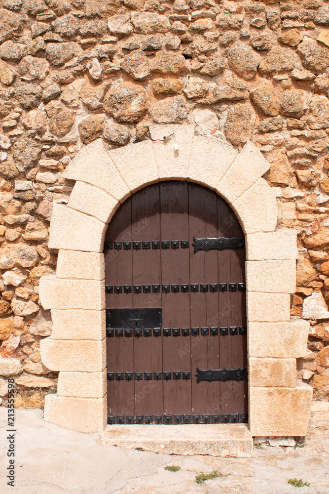 Puerta en el Castillo de Peñarroya, Argamasilla de Alba, Castilla La Mancha, España