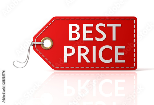 best price shopping tag 3d illustration